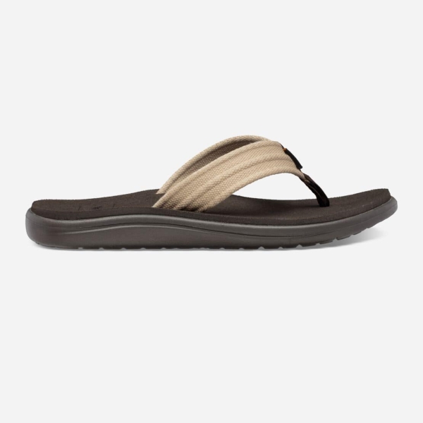 Hungary Teva Voya Canvas Flip - Férfi Papucs Khaki - 597-WSTPQ